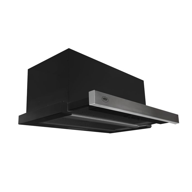 Campana retractil negra 60 cm, 3 velocidades Negro Mate