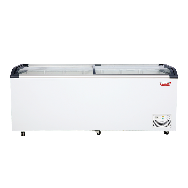 CONGELADOR TIPO ISLA TAPA VIDRIO CURVO 654 LT-0
