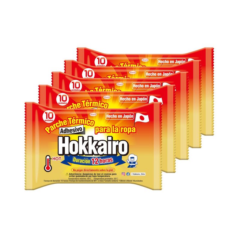 PACK X5 (50 Uni) Parche Termico Hokkairo Blanco