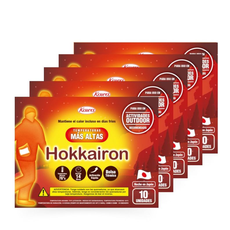 PACK X5 (50 Uni) Bolsa Termica Hokkairon Temperaturas Mas Altas Blanco