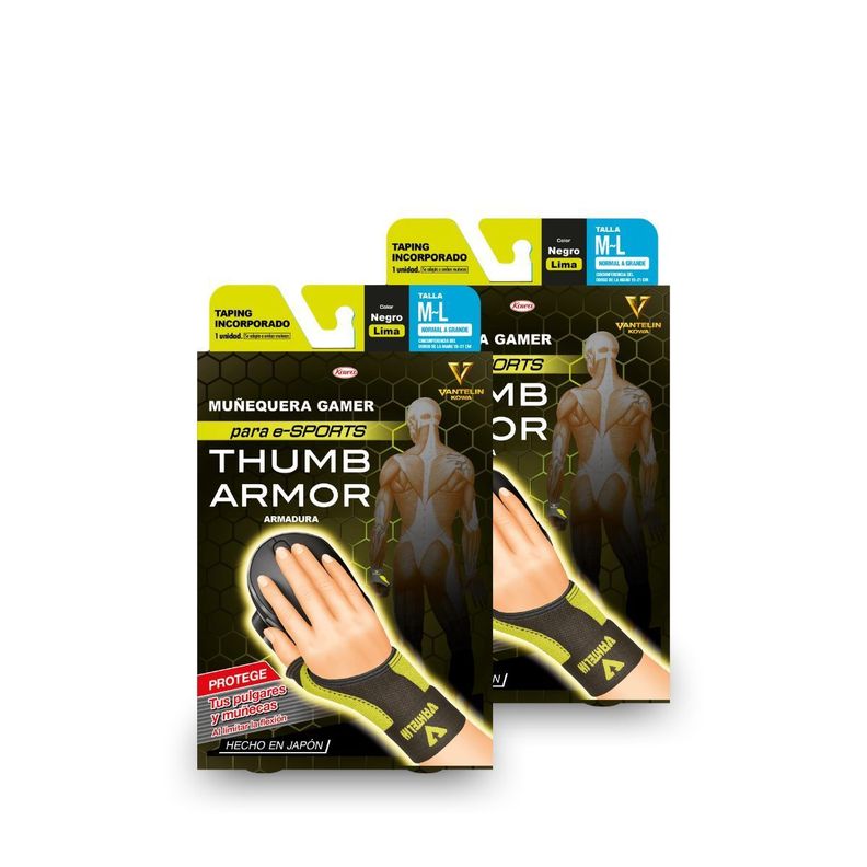 Pack Doble Thumb Armor Munequera Para Gamers