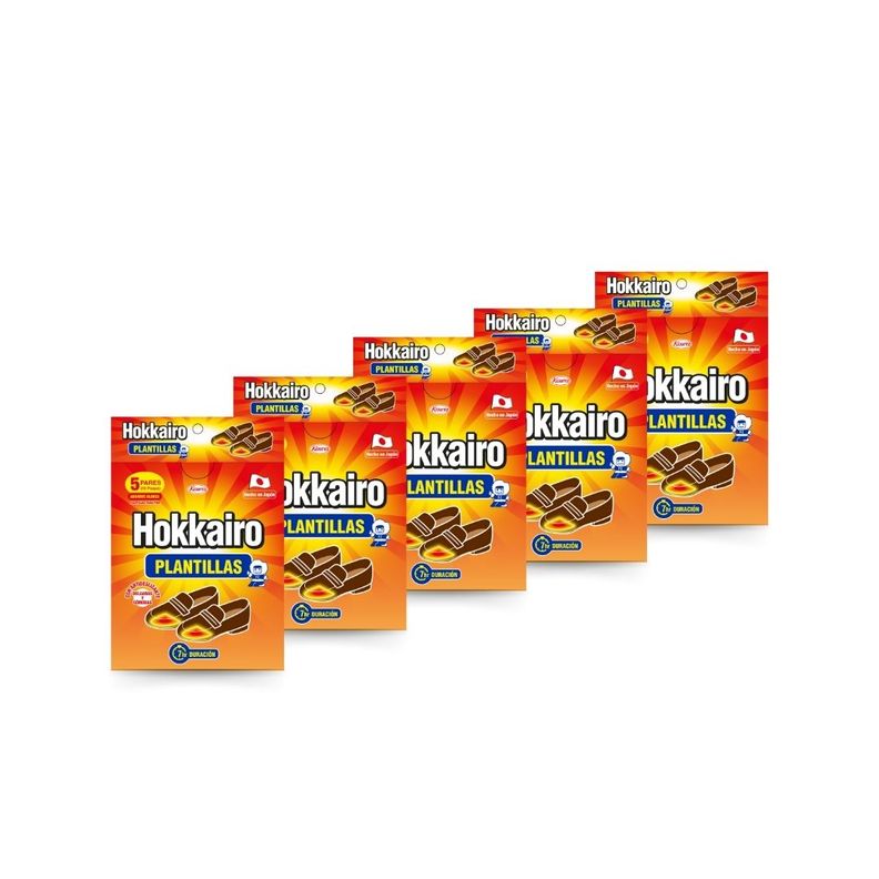 PACK X5 (25 Pares) Hokkairo Plantillas Termicas para Zapatos Blanco