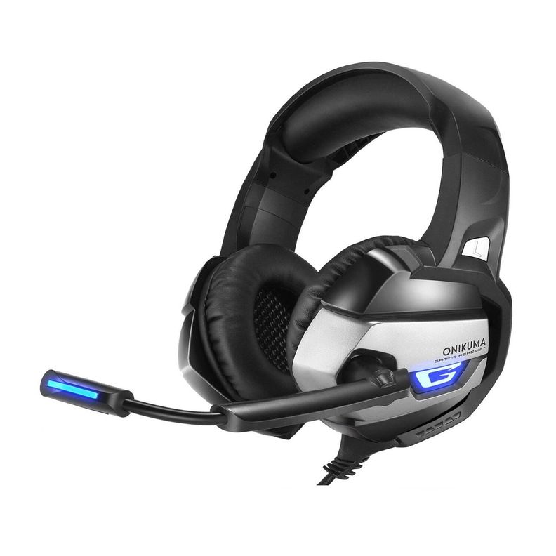 Audífonos Gamer Onikuma K5 Black Y Grey Con Luz Led-0