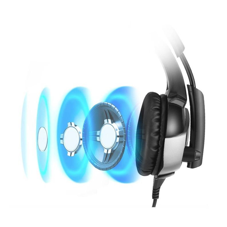 Audífonos Gamer Onikuma K5 Black Y Grey Con Luz Led-2