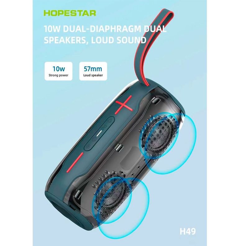 Parlante Hopestar H49- Inalámbrico Con Usb, Luz Rgb-2