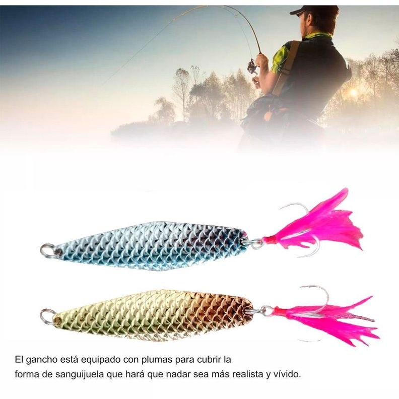 Señuelo pesca metalico Chispa Giratoria 20g Corvinas-1