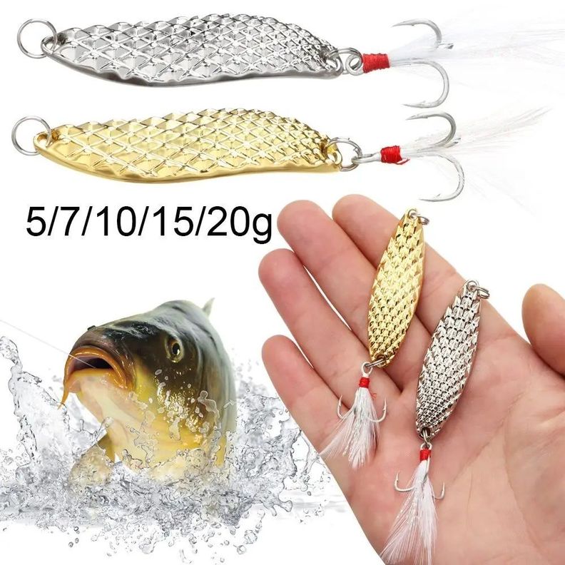 Señuelo Chispa Cuchara Para Pesca 20g Dorado Oscuro-3