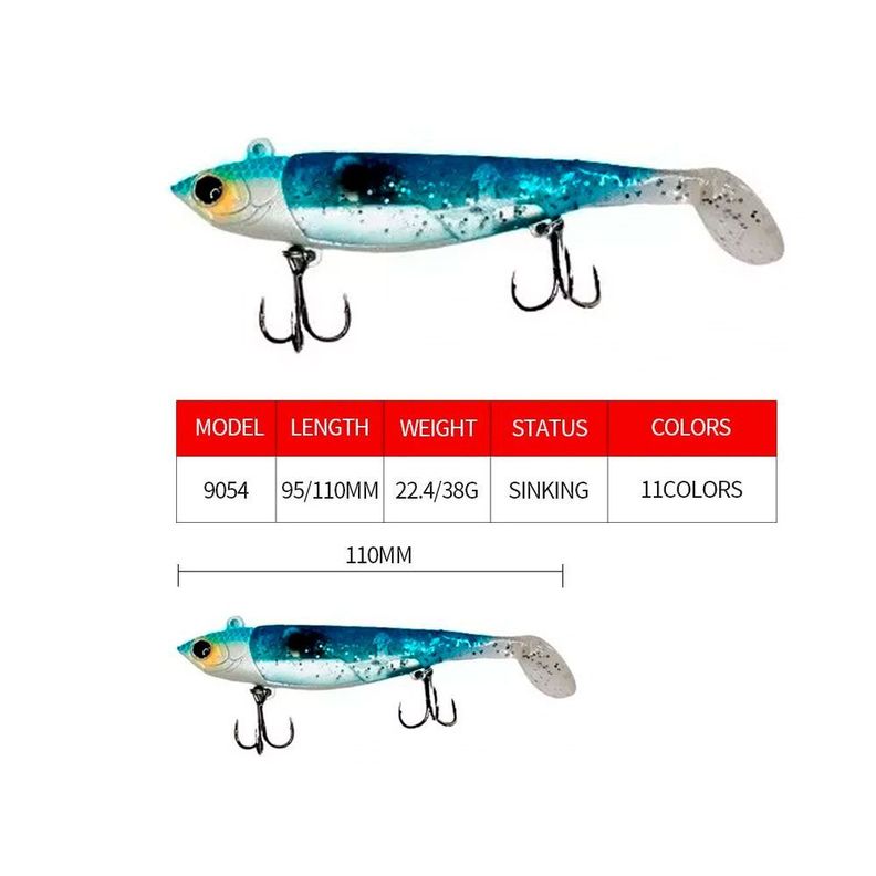 Señuelo Vinilo Cabeza Plomada 38g/11cm -2