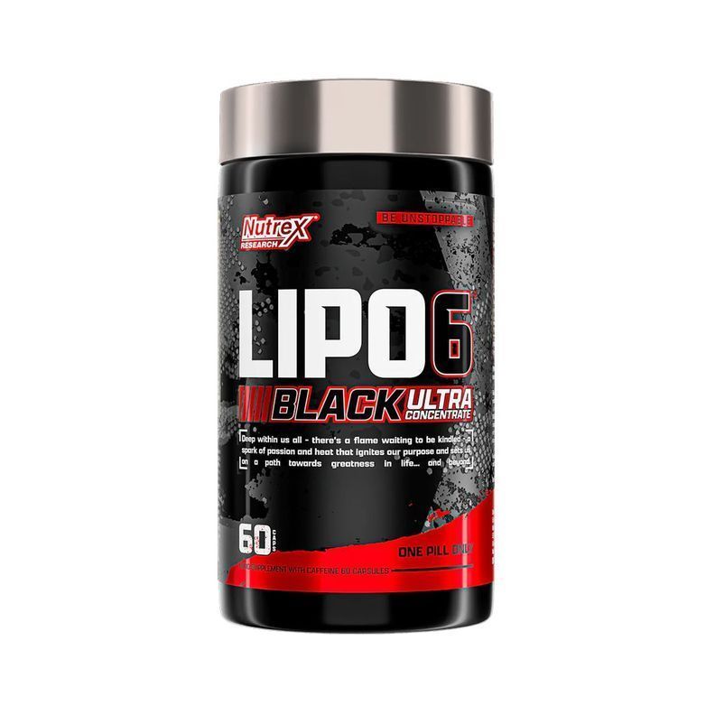 Lipo6 Black Ultra Concentrate Cafeína 60 Caps Nutrex Pote Sin Sabor-0