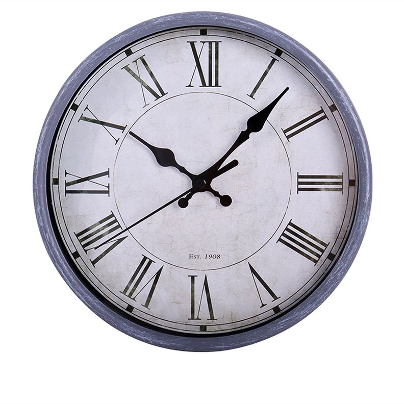 Reloj Pared Vintage 20cm Gris Topsoc-0
