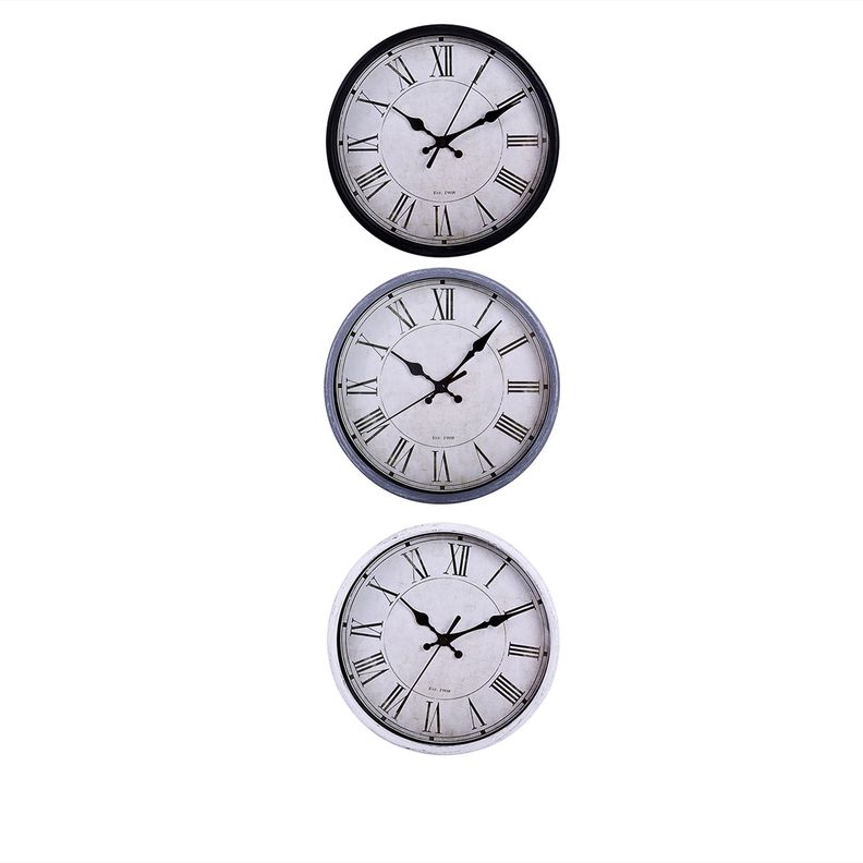 Reloj Pared Vintage 20cm Gris Topsoc-1