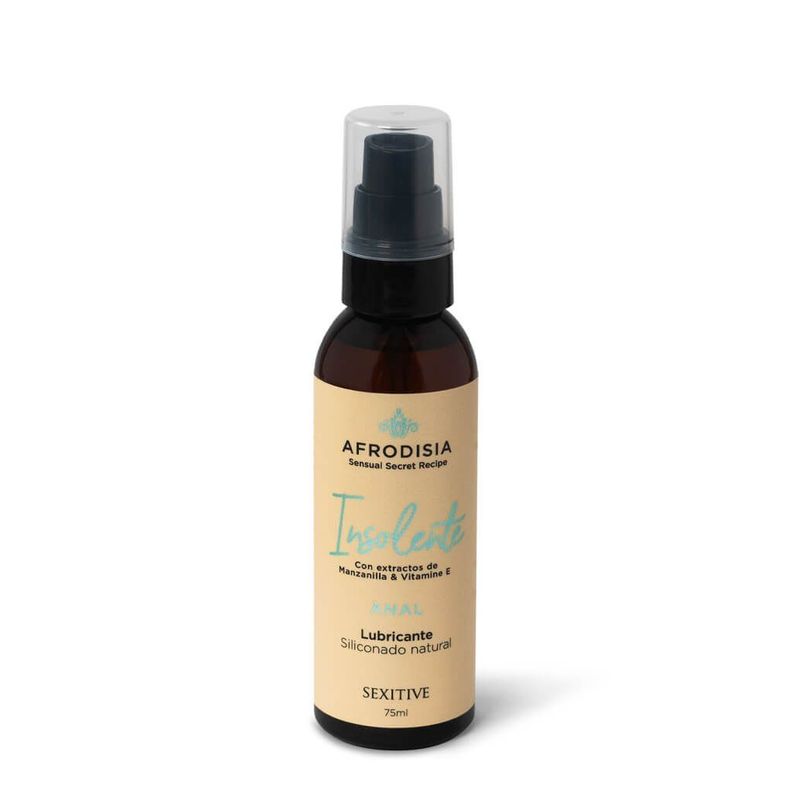 Lubricante siliconado  AFROSISIA INSOLENTE ANAL con extractos de manzanilla y vitamina E-1