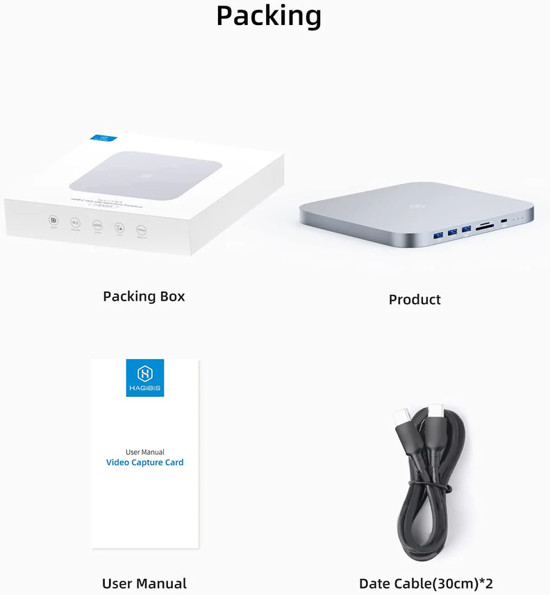 Hagibis usb C  Hub ( Docking Station Hard Drive Enclosure )-1