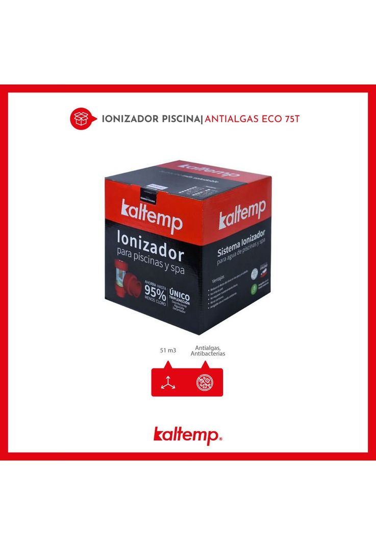 Ionizador Piscina Kaltemp Antialgas Eco 75T 51 m3-3