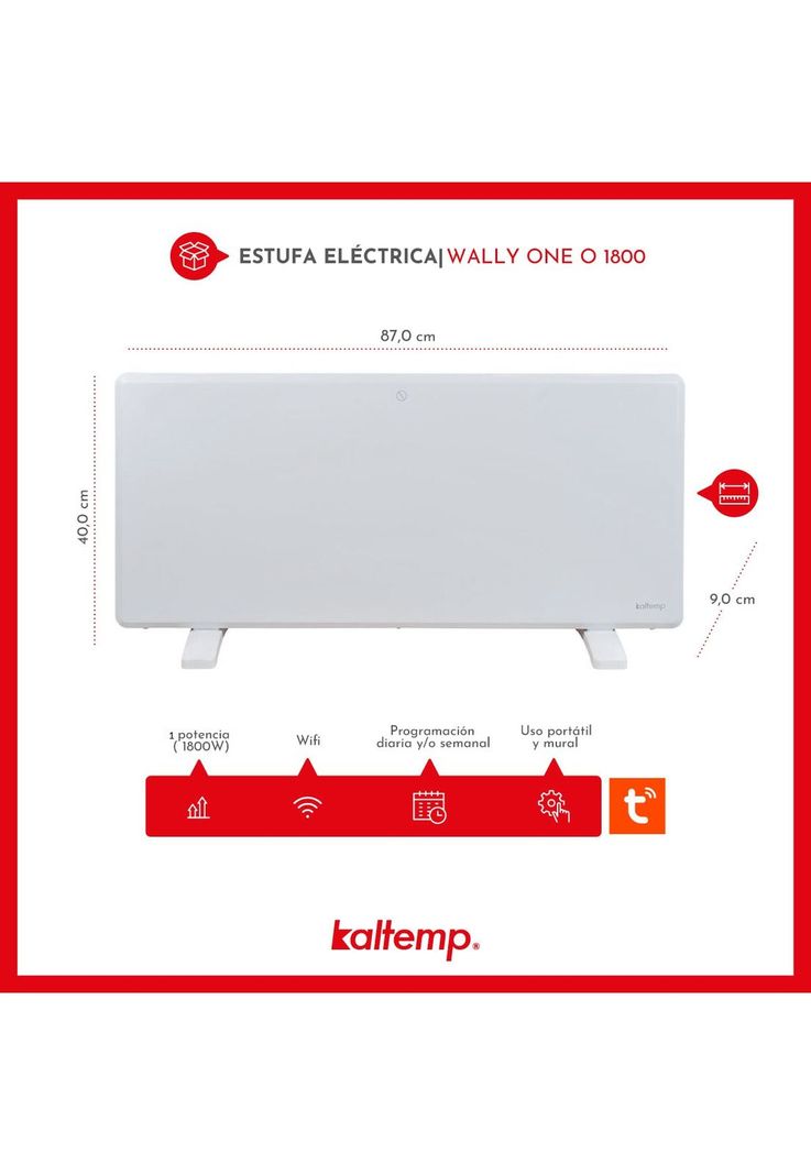 Estufa Calefactor Eléctrico Wally One O 1800 Wifi-1