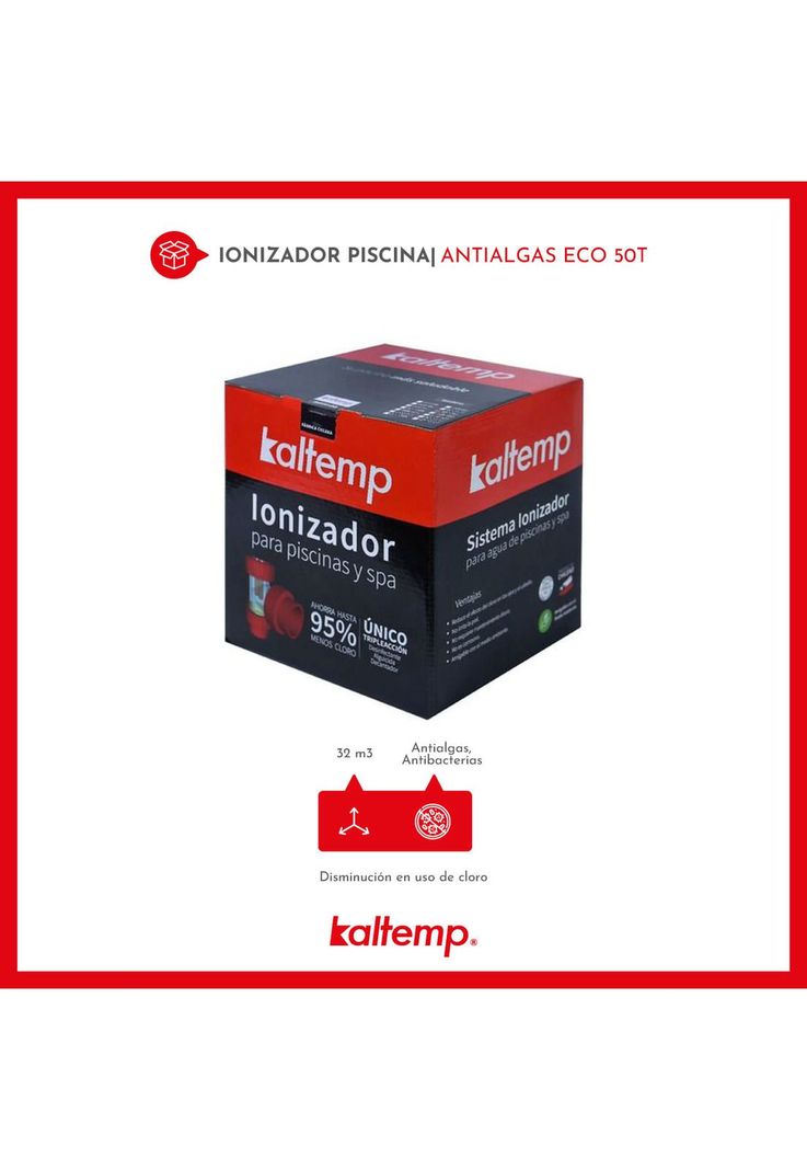 Ionizador Piscina Kaltemp Antialgas Eco 50T 32 m3-3