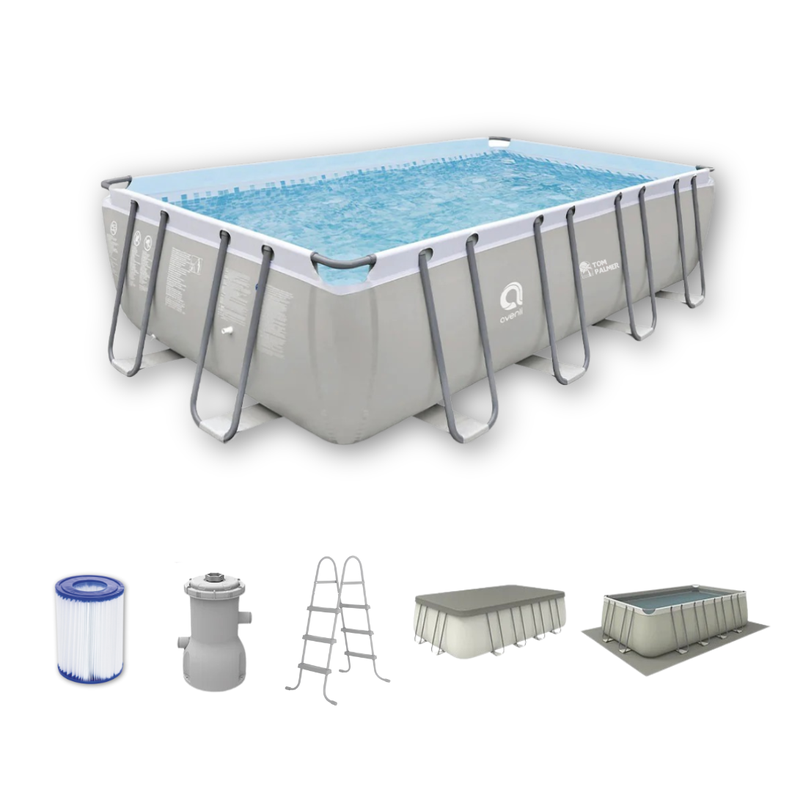 Piscina Estructural Rectangular Avenli 5.49x3.05 x1.22 m |18m3 Gris
