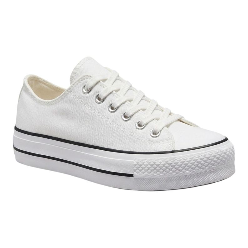ZAPATILLA ECO CUERO PLATAFORMA ALTA Blanco 35