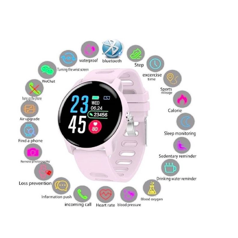 Reloj Inteligente Smartwatch Bluetooth ZL02 Sports Fitness Rosado -6