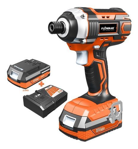 Atornillador Impacto 1/4  18v Con Batería, Marca Flowmak-4