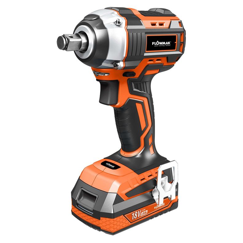 Llave Impacto 1/2 Para Dado, 18v Con Batería, Marca Flowmak-1