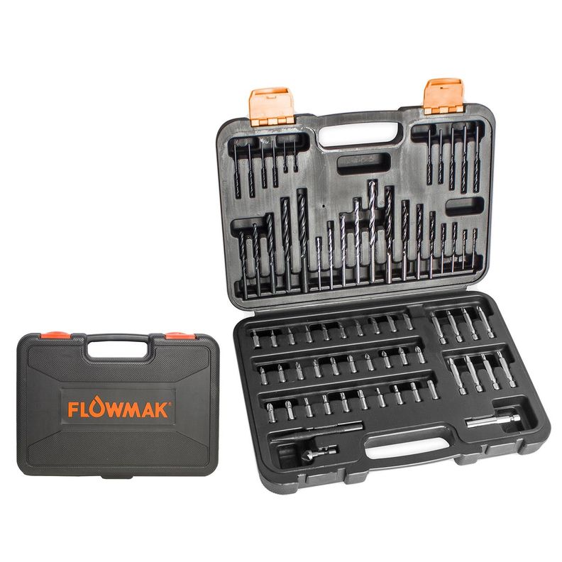Set de brocas y puntas 70pzs Flowmak-0