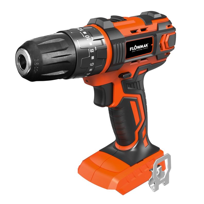 Taladro Percutor Atornillador 10mm 18v sin batería Flowmak-0