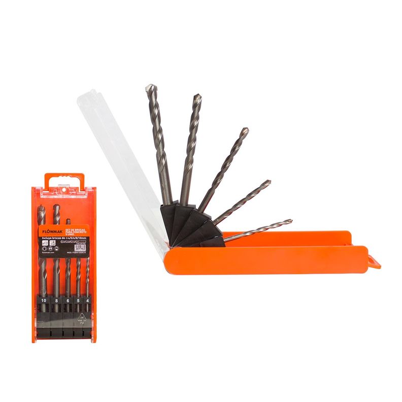 Set de brocas para concreto 5 piezas-0