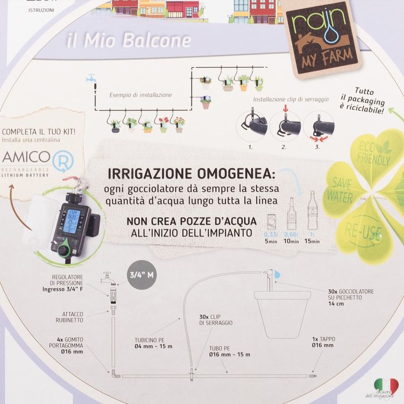 Kit De Riego Para Balcones -hasta 30 Maceteros 15mt Lineales-2