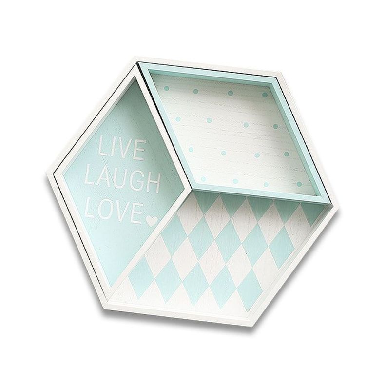 Bandeja hexagonal color menta-0