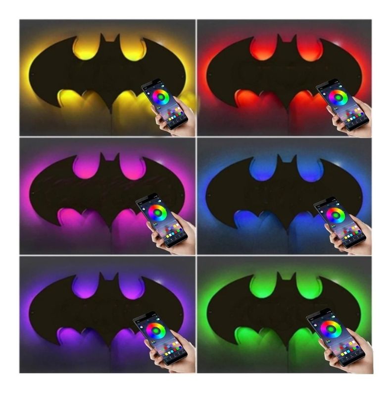 Cuadro Luminoso En Forma De Batman-1