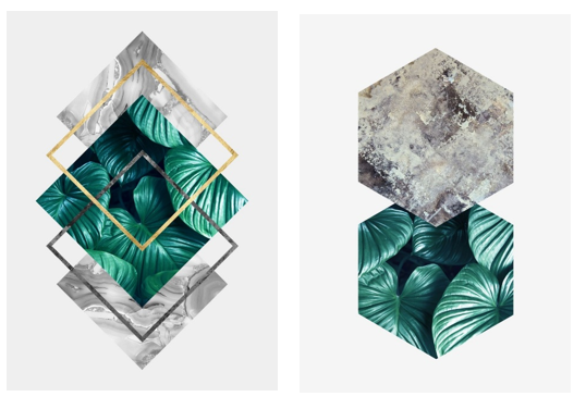 Cuadro Canvas Imagen Abstracta Sutil en lienzo Pack X2 Uds 30x50cm Cu