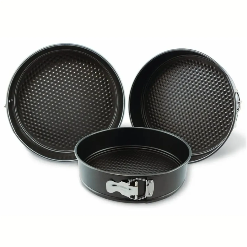Set 3 Moldes Redondos Antiadherentes para Tortas