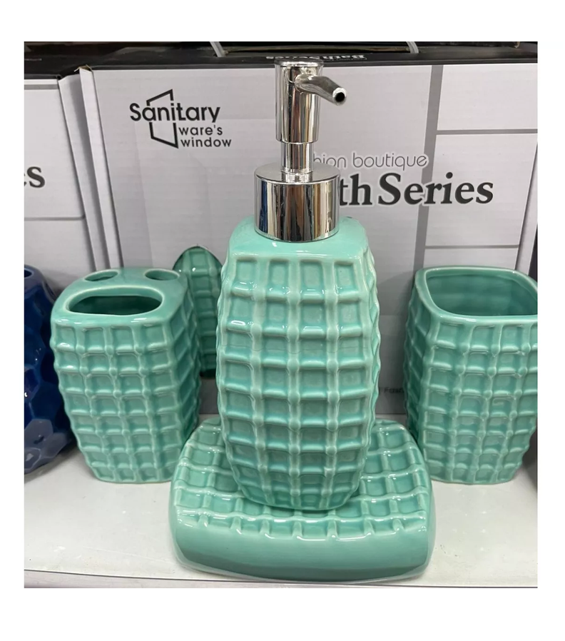 Set 4 Accesorios De Baño De Cerámica Calipso-1