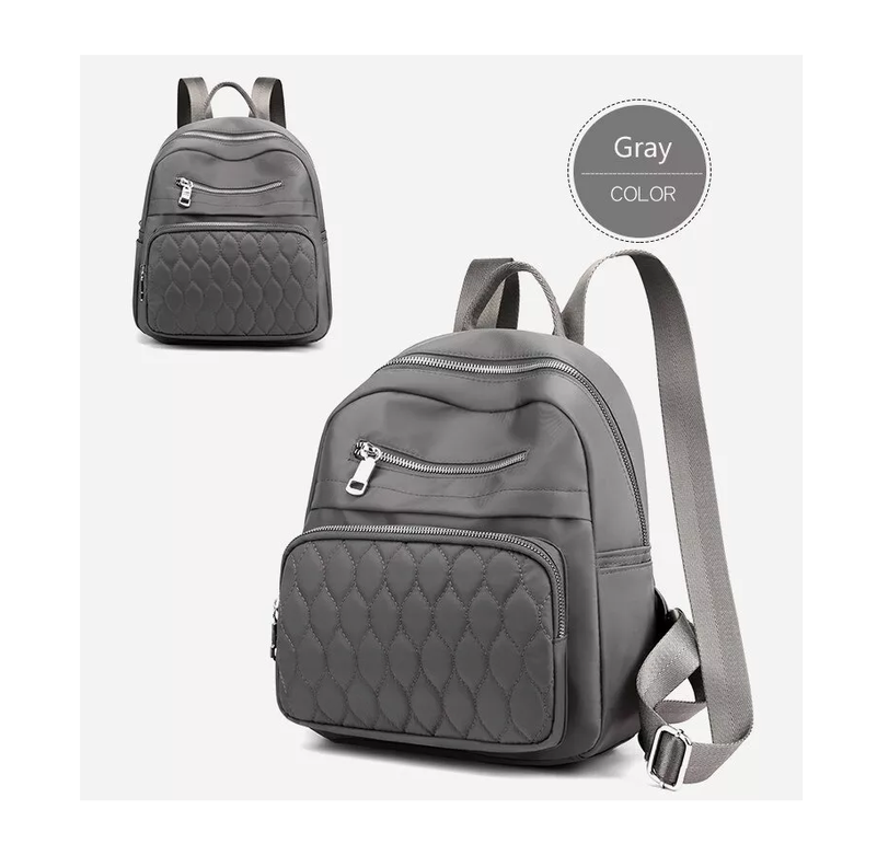 Bolso Mochila Mujer Moda Moow Gris-0