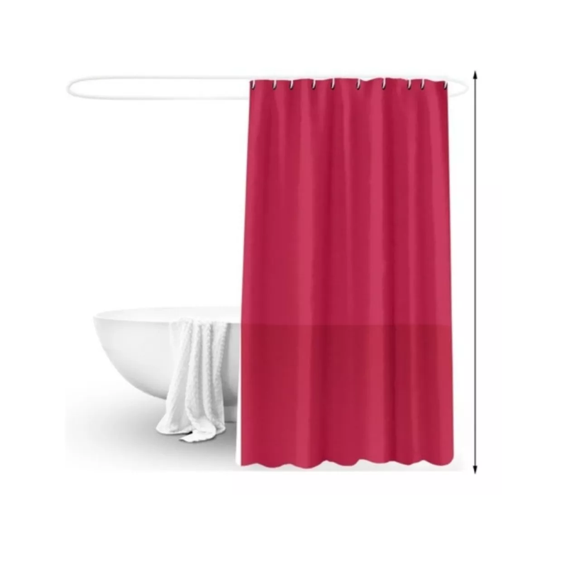 Cortina Ducha Baño 180x180 Elegante Burdeo-0