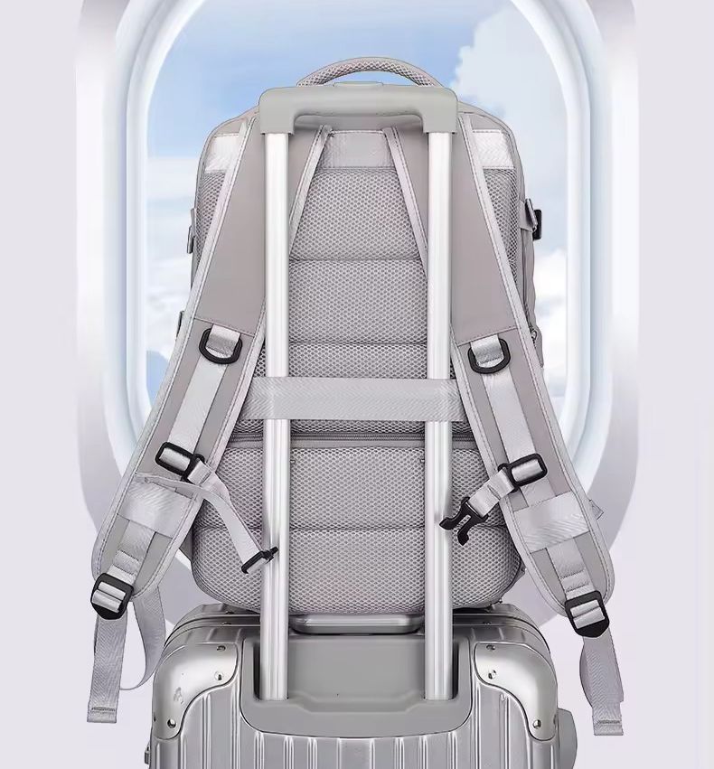 Mochila Viral de Viaje Notebook Multifunción Negocio Oficina Gris-5