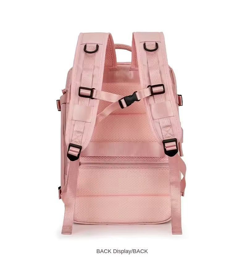 Mochila Viral de Viaje Notebook Multifunción Negocio Oficina Rosado-5