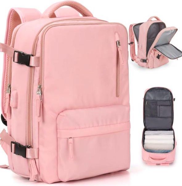 Mochila Viral de Viaje Notebook Multifunción Negocio Oficina Lila-4