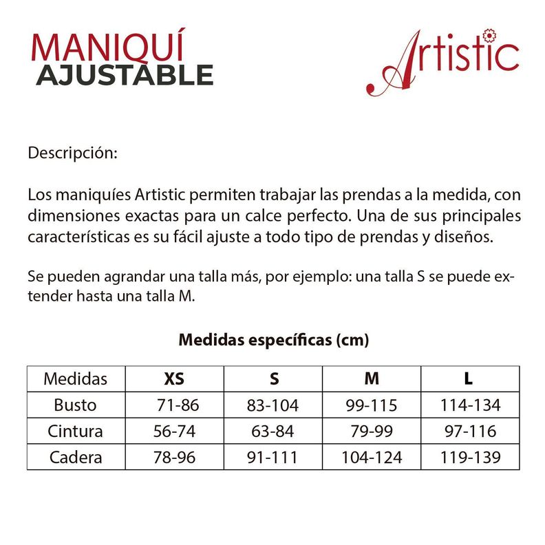 Maniquí Ajustable Artistic -6