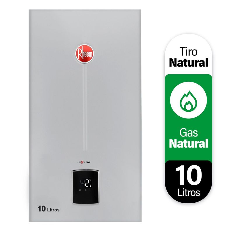 Calefont 10 litros Gas natural Tiro Natural Rheem-1