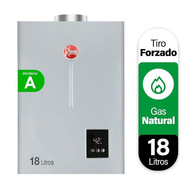 Calefont 18 litros Gas natural Tiro forzado Rheem-0