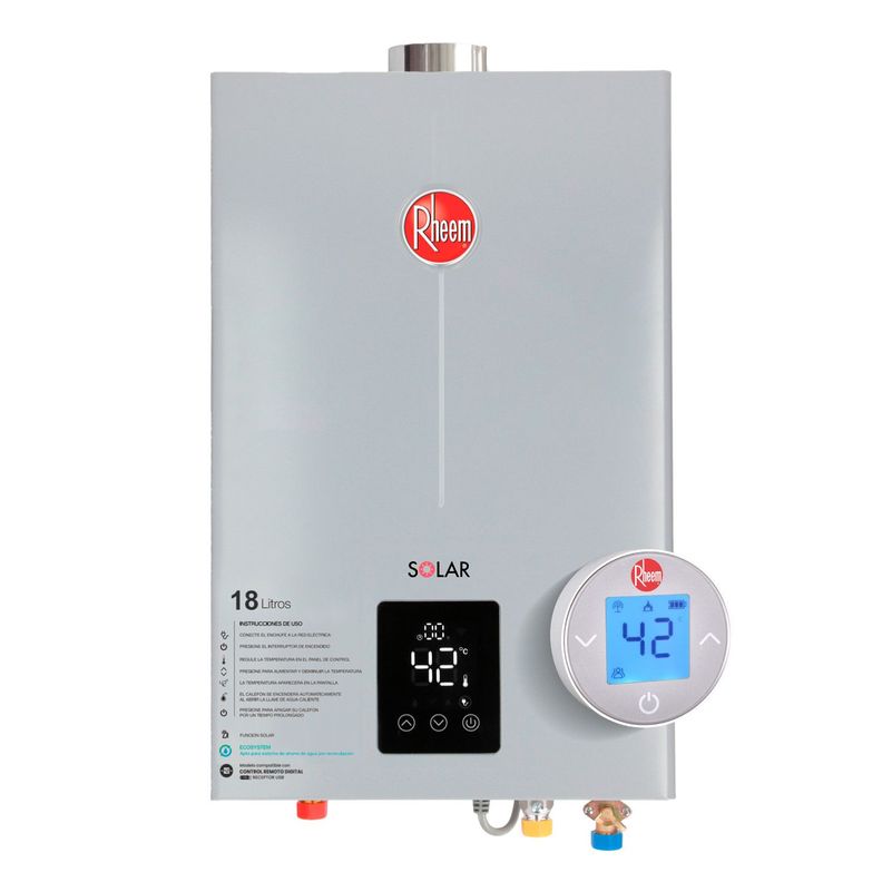 Calefont 18 L Gas Licuado T. Forzado + Control Digital Rheem-0