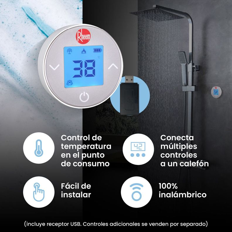 Calefont 18 L Gas Licuado T. Forzado + Control Digital Rheem-4