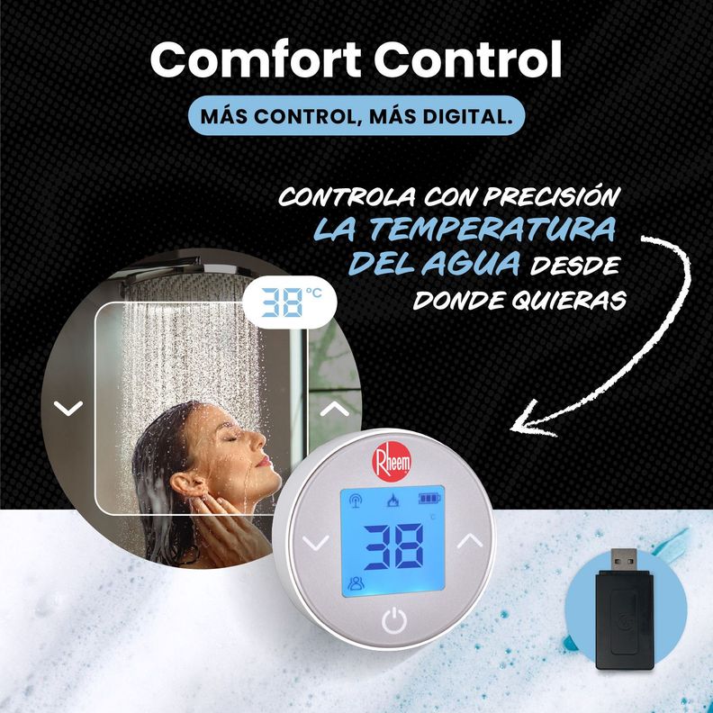 Calefont 18 L Gas Licuado T. Forzado + Control Digital Rheem-5