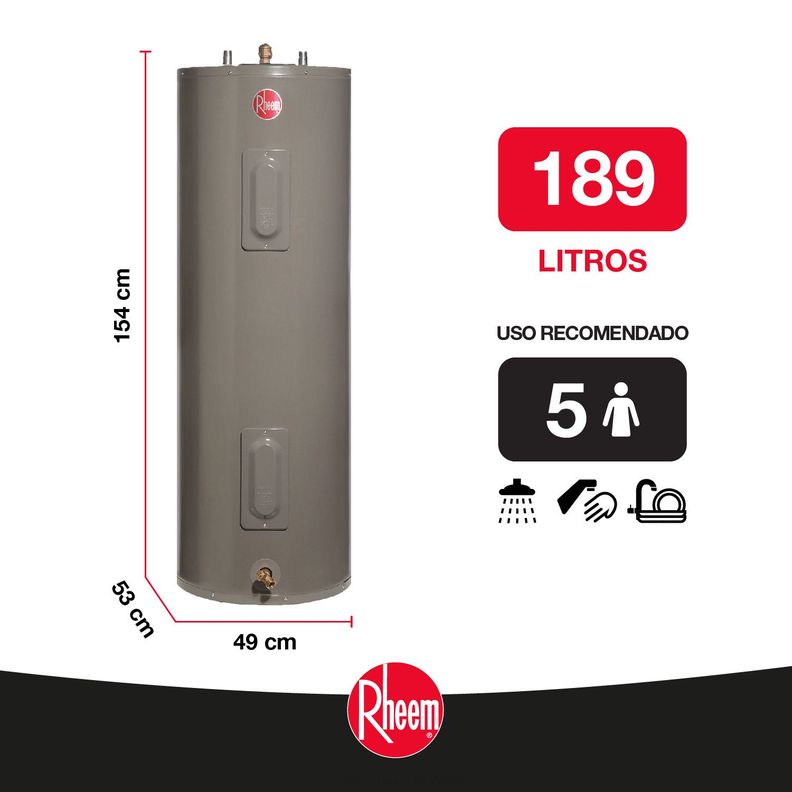 Termo eléctrico de piso 189 litros 220V Rheem-1