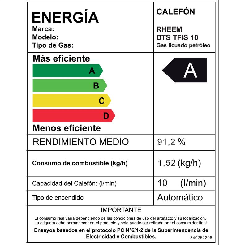 Pack Calefont Rheem 10L. T.Forzado G.Natural + Kit-7