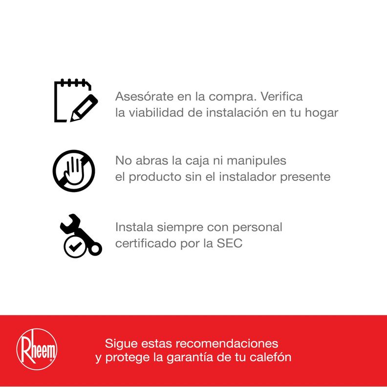 Calefont 21 litros Gas licuado Tiro forzado Rheem-3