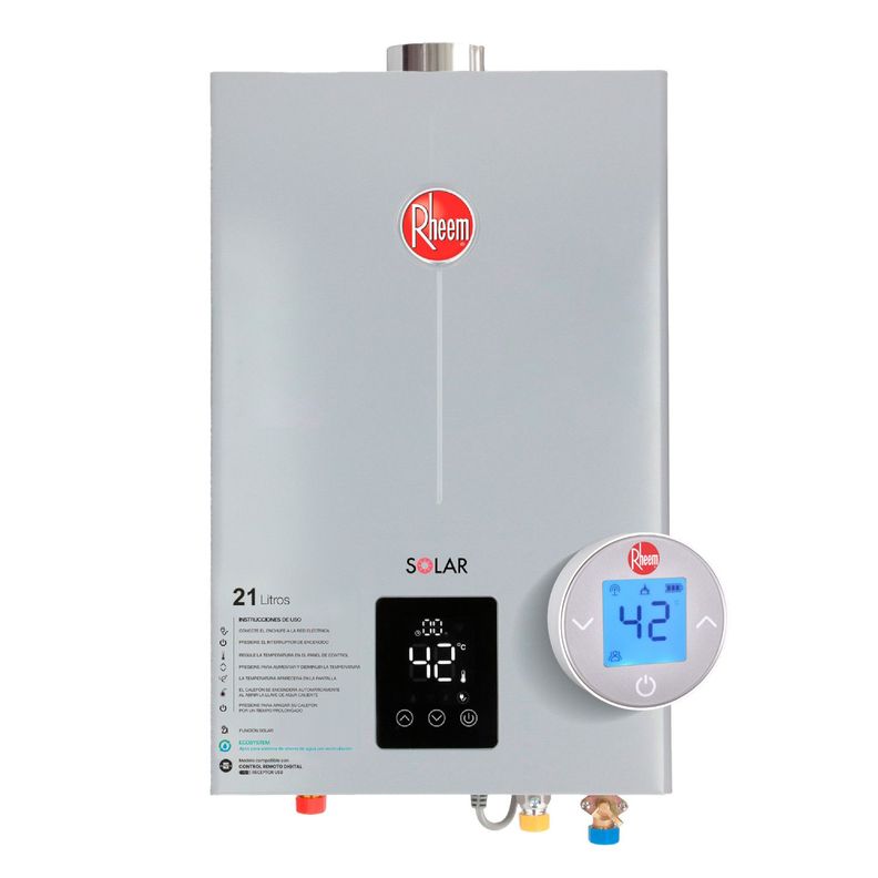 Calefont 21 L Gas Licuado T. Forzado + Control digital Rheem-0