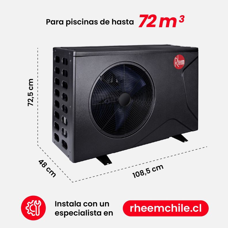 Bomba De Calor Piscina Inverter Crosswind 72m3 Rheem WIFI-2